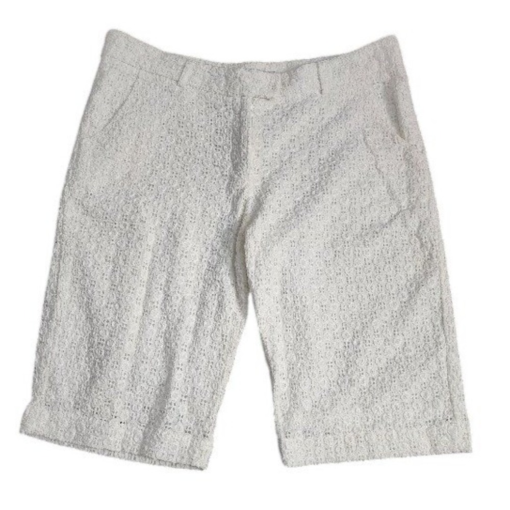 Calypso Christiane Celle Shorts Womens M White Eyelet‎ Lace Cotton Boho